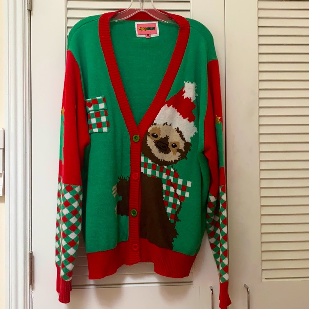 Tipsy Elves Sloth Christmas Sweater XXL